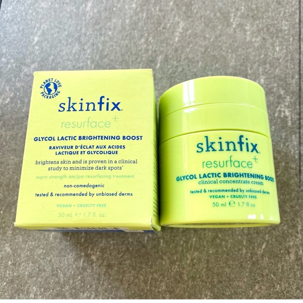 SkinFix resurface, glycol, lactic brightening boost